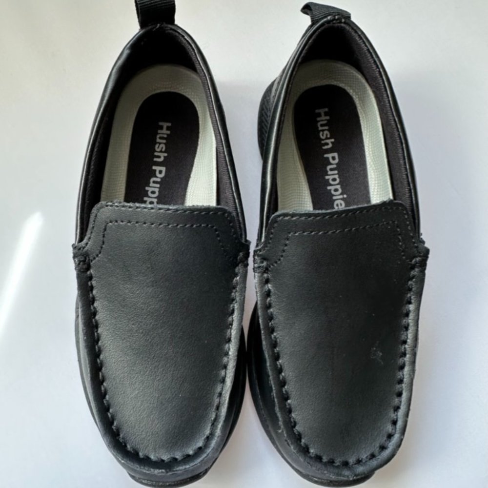 Size 11W Kid's shoes Toddler Shoes Hush Puppies Black School Shoes Uniform shoes